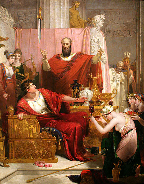 Thanh gươm của Damocles – tranh vẽ của Richard Westall năm 1812 (Ảnh: Wikipedia)
